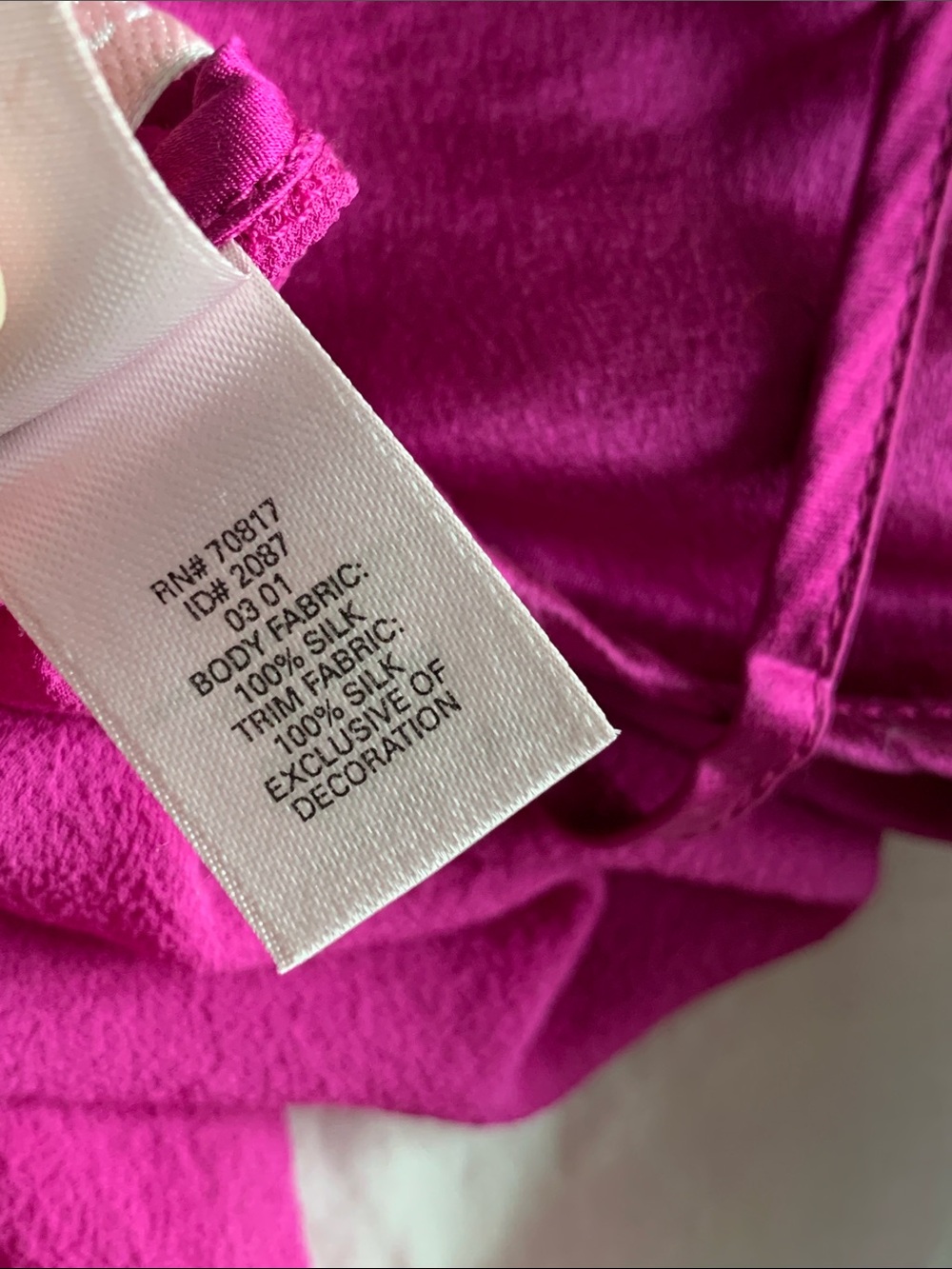 Vintage 100 silk Victoria's Secret Magenta Lace-Accent Slip Chemise/dress - Picture 11 of 16